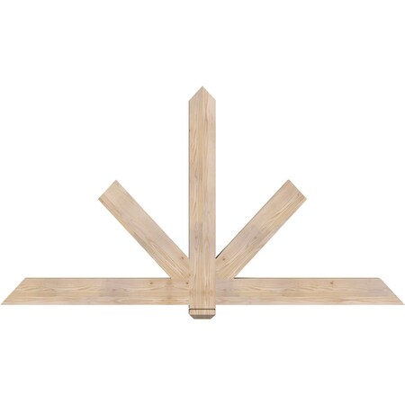 Ekena Millwork Kennewick Smooth Timber Gable Bracket, Douglas Fir, 84"W x 45"H x 3 1/2"D x 5 1/2"F, 13/12 Pitch GBW084X45X0406KEN00SDF
